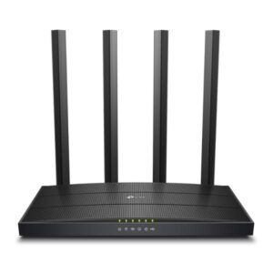 ROUTER TP LINK ARCHER C6U DUAL BAND 2.4/5 GHZ 1200 MBPS WIFI 5 MU-MIMO PUERTOS WAN / LAN / USB NEGRO